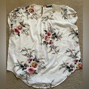 White floral blouse